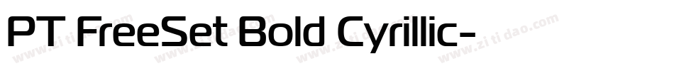 PT FreeSet Bold Cyrillic字体转换
